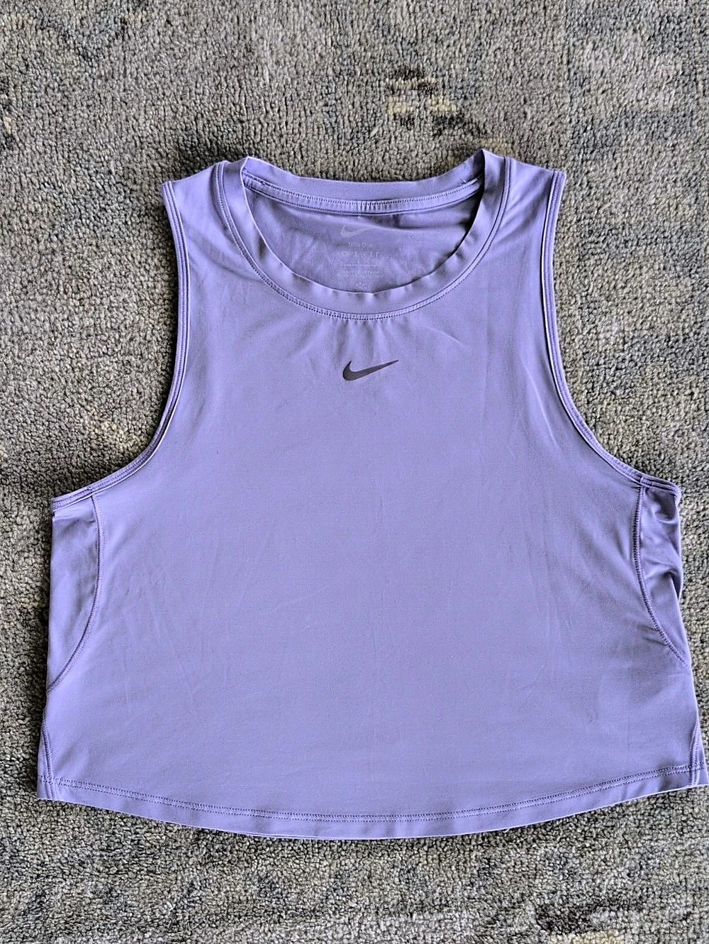 Nike One Dri-FIT Crop Tank Top in Lilac Ice Size Small